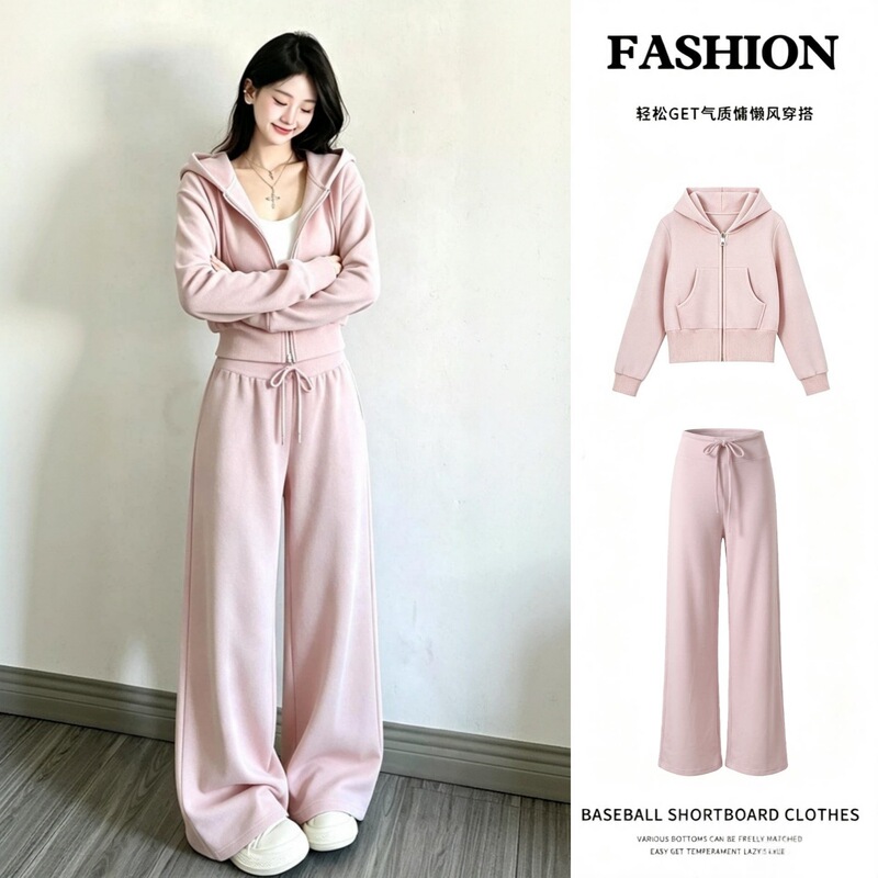 Pink sports casual jacket for women, spring and autumn, thin, slim-fit, waist-cinching, sexy, pure desire, fitness, breathable short sweatshirt Pink sports casual jacket for women, spring and autumn, thin, slim-fit, waist-cinching, sexy, pure desire, fitness, breathable short sweatshirt