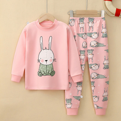 2021 Boy Underwear suit pure cotton new pattern CUHK pajamas Teenagers Autumn coat Long johns Children's clothing wholesale