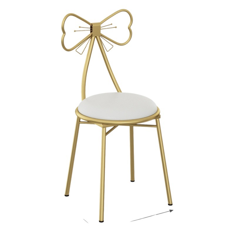 Girl Heart Small Apartment Bedroom Princess Butterfly Makeup Chair Cyber Celebrity Dressing Chair Removable Backrest Chair Manicure Chair