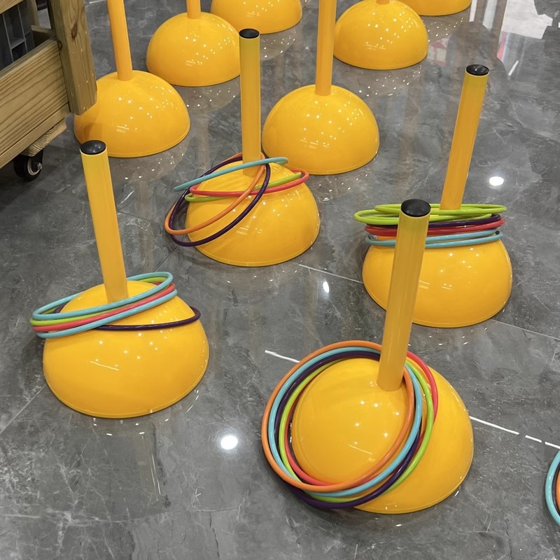 Trampa de juguete anillo de entrenamiento de lanzamiento de niños equipo de columna propitios de jardín de infantes sensoriales barra base de columna de juego