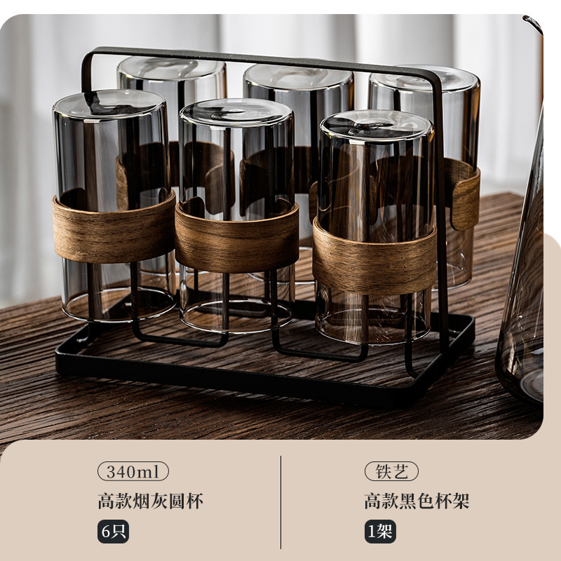 新中式耐高温玻璃喝水杯子套装家用客厅待客轻奢感泡茶具水壶|undefined