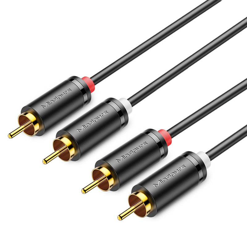 禄訊3.5mm回転2rca双蓮オーディオケーブル携帯電話コンピュータ音響公対公一分二rcaオーディオケーブル|undefined