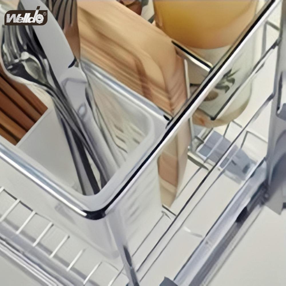 Welldo纬东 厨房地柜抽屉式功能拉篮橱柜抽屉式功能调味拉篮