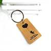 New product recommendation Creative wood keychain silk seal love logo personality alumini promotional small gift customization
