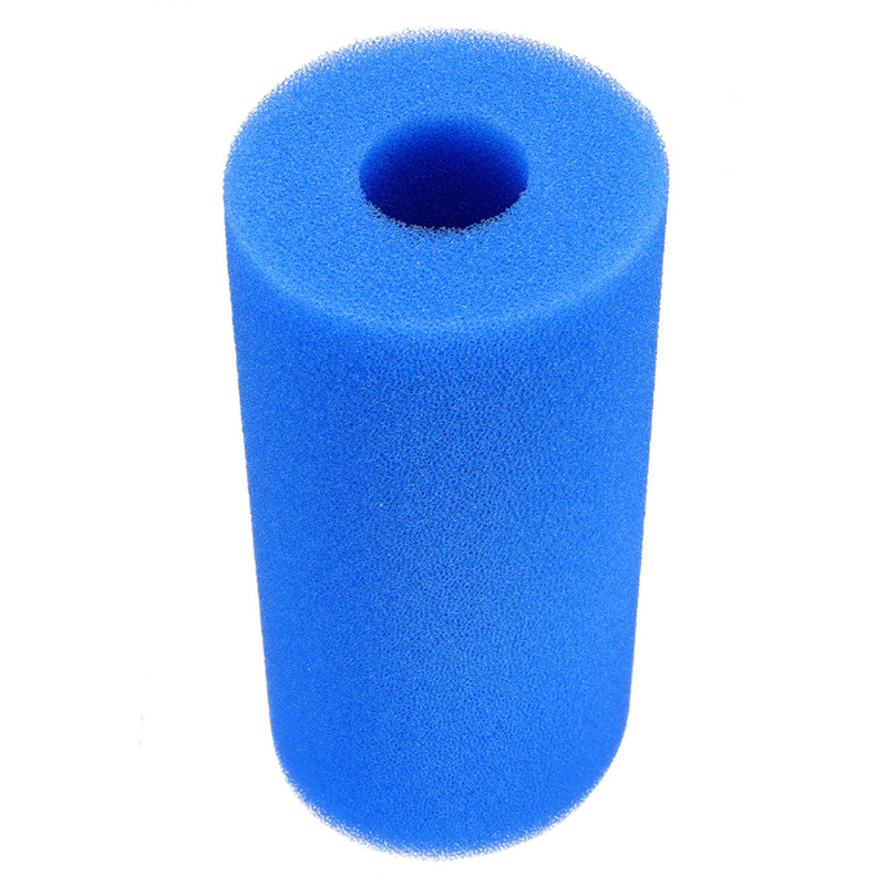 泳池排水系统吸油清洁蓝色海绵柱 高密度空心圆筒海绵管清洁泡棉