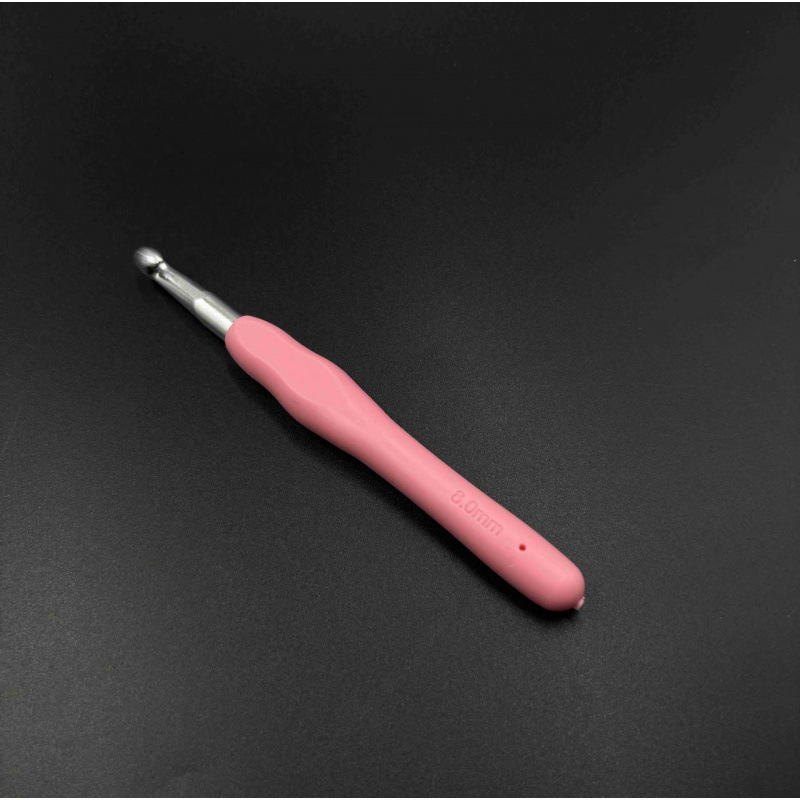 Juego de Agujas de Ganchillo de Aluminio con Mango de Plástico para Tejer Suéteres