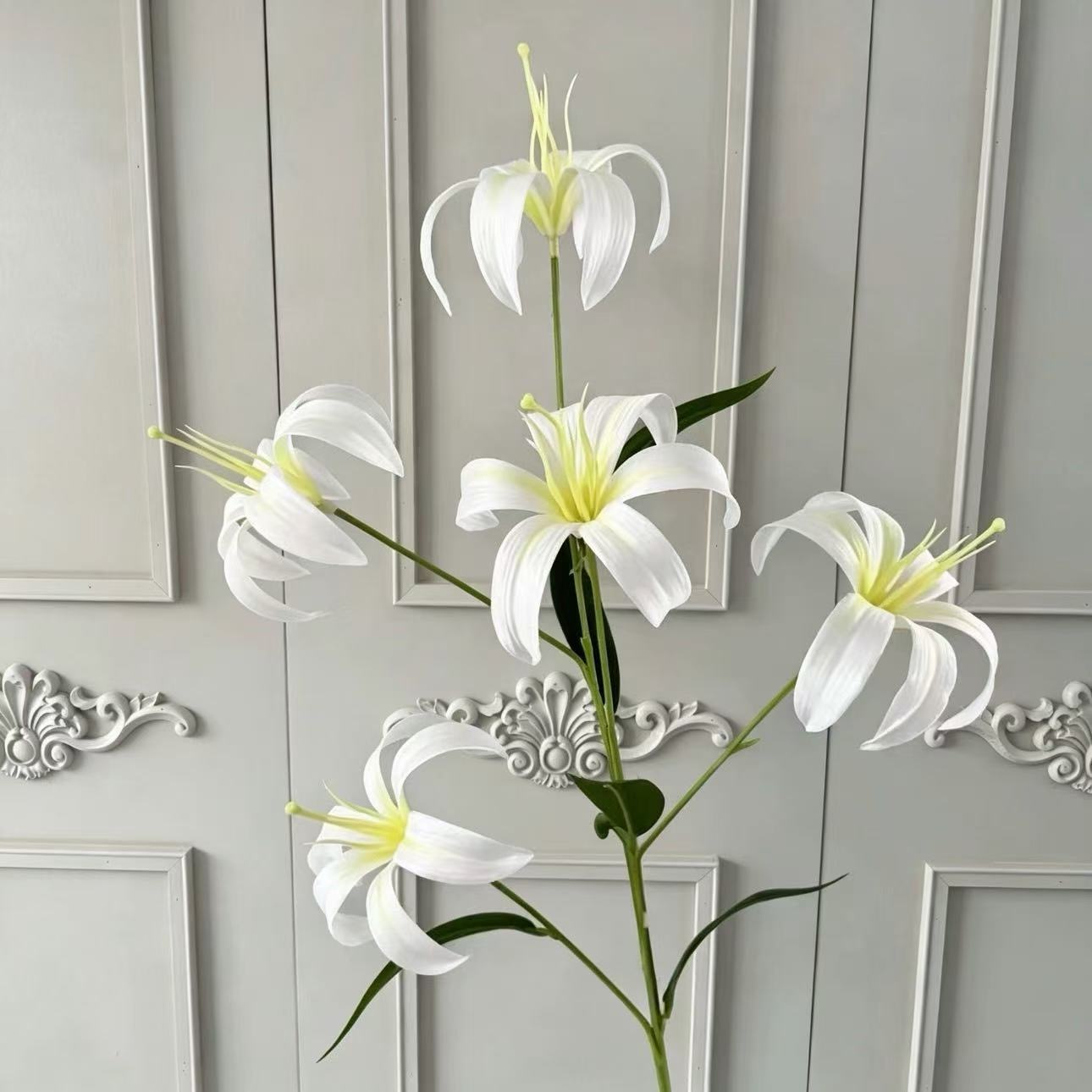 Flores artificiales blancas para decoración de escenarios, escaparates, arreglos de rosas, arte floral suave y composiciones florales.