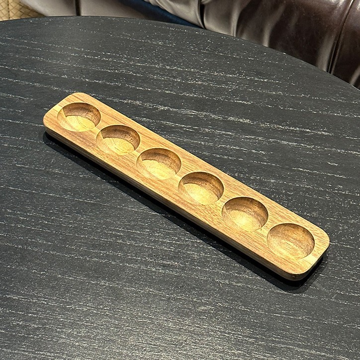 Caja de almacenamiento de huevos de madera maciza japonesa, bandeja de ranura para huevos de madera de acacia, estante para huevos, refrigerador, cocina, bandeja para huevos para el hogar