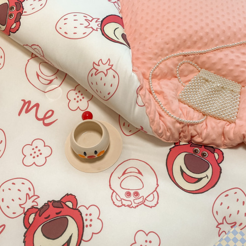 miki soy bean quilt type A knitted cotton 3D bean velvet quilt children's winter quilt nap quilt cartoon quilt can be customized to thicken