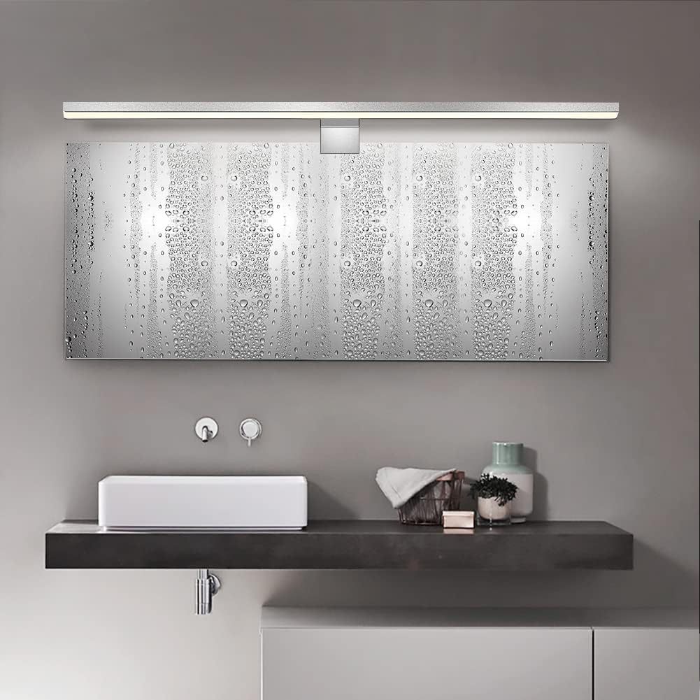 LED espejo luz delantera agujero-libre clip espejo luz abierta-montado gabinete mural cuarto de baño tocador espejo gabinete maquillaje Luz