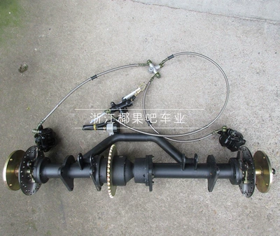 Modified four-wheel go-kart accessories, four-wheel Motorcycle frame - the-rear-axle-is-equipped-with-a-foot-brake-for-one-to-two-braking