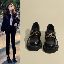 里外全皮！黑色乐福鞋女2025新款秋季通勤不累脚单鞋英伦风小皮鞋
