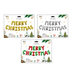 メリークリスマス クリスマスパーティー飾り付け用紙カード包装 クリスマス文字アルミフィルムバルーンセット