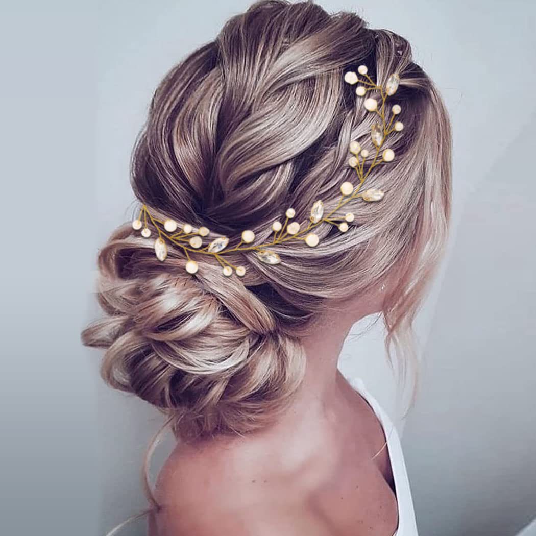 Europea y americana transfronteriza simple perla cristal hecho a mano con cuentas suave cadena pelo banda tocado nupcial accesorios para el cabello al por mayor