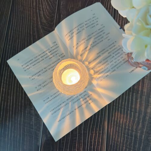 Halloween candlestick ornaments transparent decoration tealight high-end bar restaurant hotel bedroom living room pine cone shape