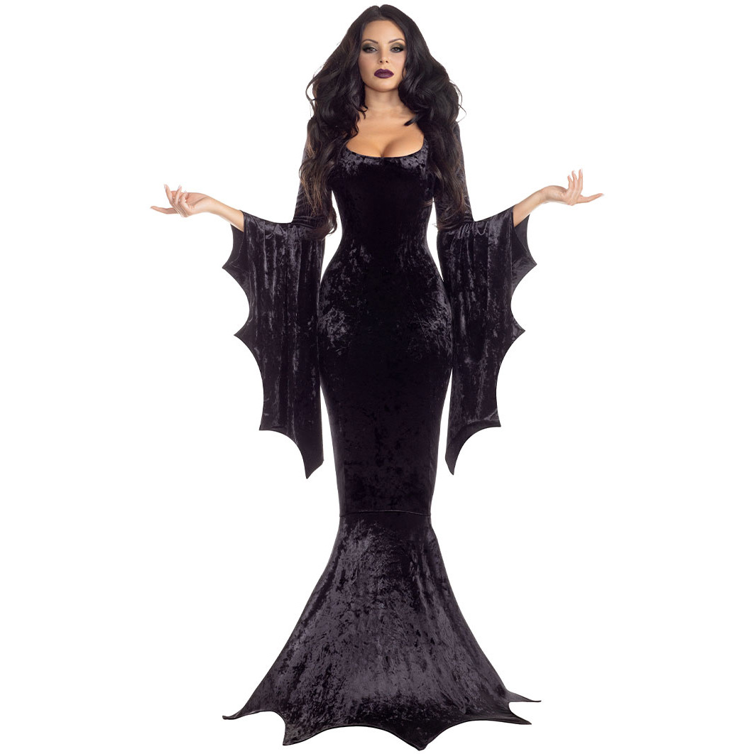 Disfraces de Halloween 2024 S-XL Disfraz de novia fantasma bruja murciélago de Halloween Vestido de mascarada de vampiro bruja gótica Ropa de actuación