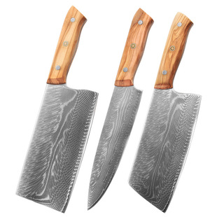 Dasz Chopper Household Kitchen Sharp Slicing Knife Chef Knife VG10 Steel Core Olive Wood Handle Vegetable Cutting Knives