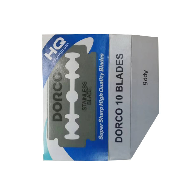 100 piezas de acero inoxidable duolco hoja de doble cara de doble hoja de afeitar manual anticuado hoja de afeitar