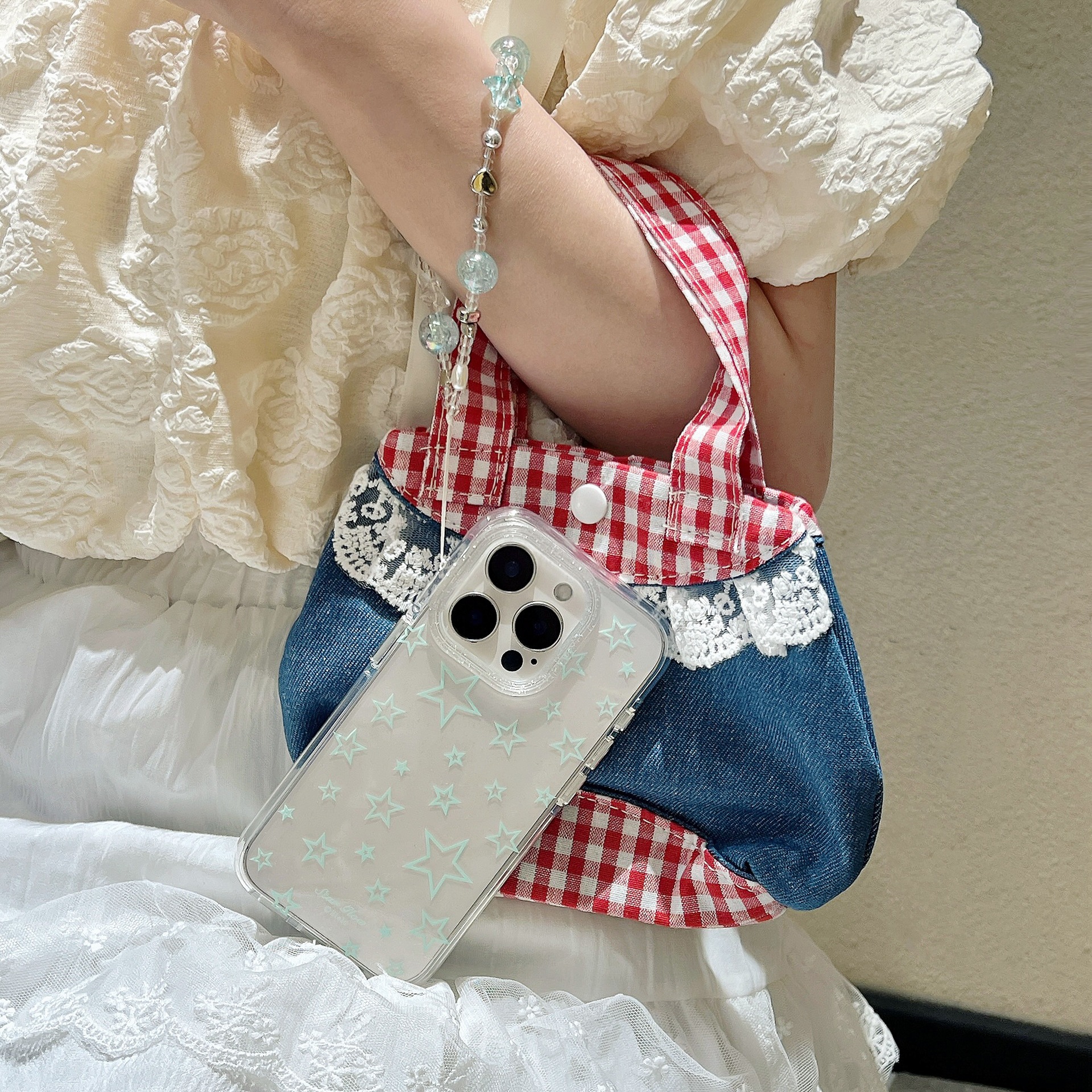 Personalidad nicho estrella verde transparente para Apple 15ProMax funda para teléfono móvil 16Pro pareja 14/13 mujer 16