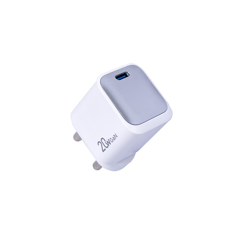 Cross-Border Mini 20W Gallium Nitride Charger Suitable for Apple, Xiaomi, Samsung Mobile Phones Fast Charging Head Type C