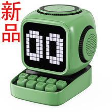跨境新品智能蓝牙音响磁吸快速无线充电器音箱时钟闹钟白噪音