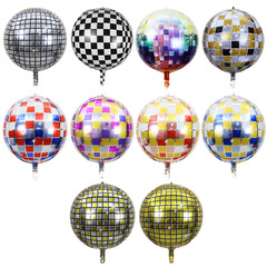 Cross-border laser 10/15/22 inch disco aluminum film balloon wholesale birthday layout 4D balloon bar layout