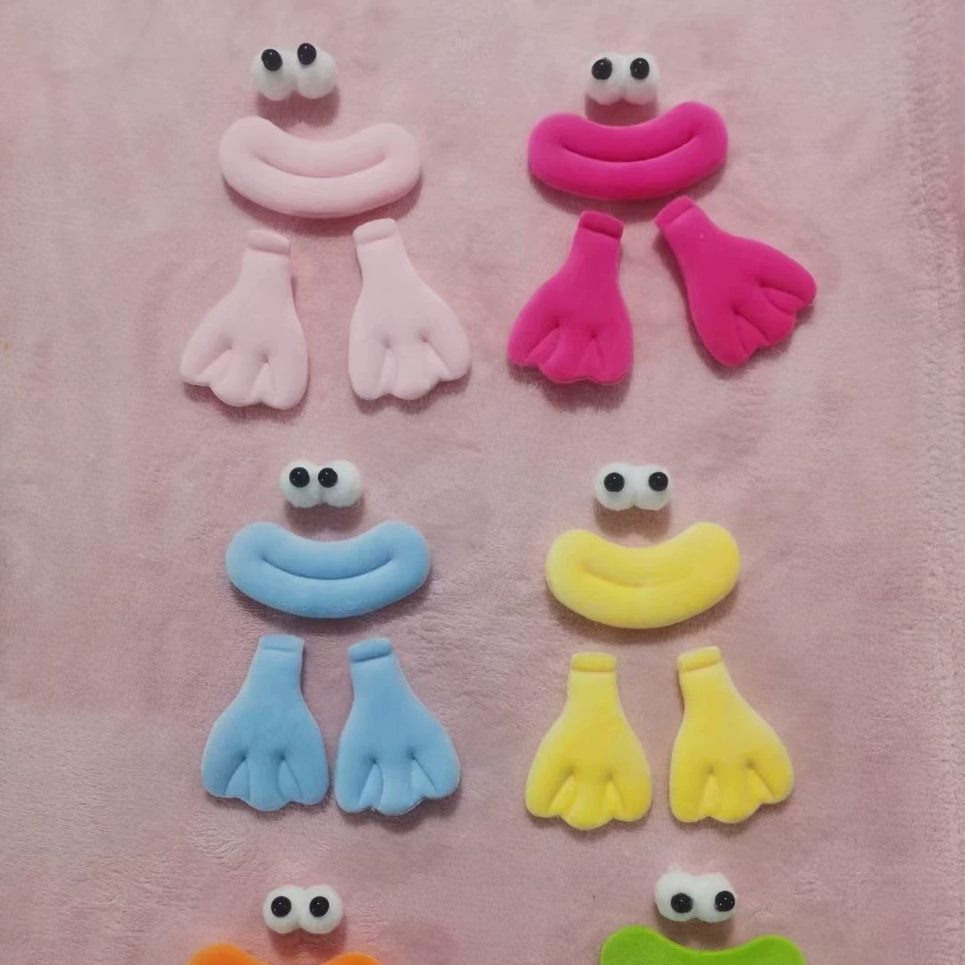 Смешные плюшевые утиные лапы утка рот аксессуары меховые шарики