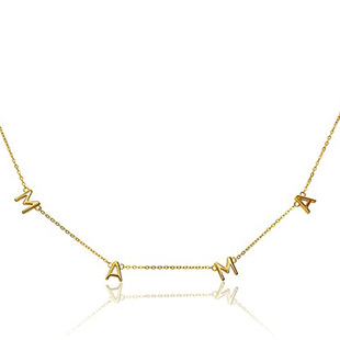 Ins New Letters MAMA Necklace Gold Plated Women's Clavicle Chain