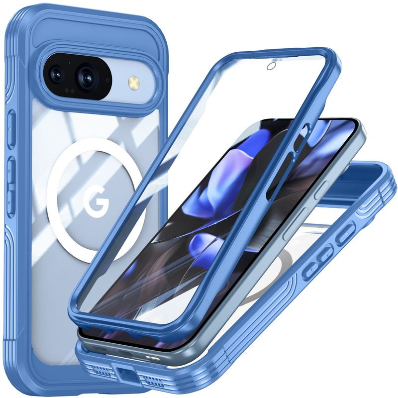 适用谷歌pixel10pro手机壳磁吸内置9H玻璃气囊防摔无线充电防指纹|undefined
