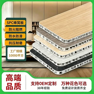 SPC蜂窝板天花吊顶板室内工装家装护墙板集成墙板装饰板石晶墙板