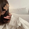 Demi-season hairgrip, universal soft bangs, hair accessory, with little bears