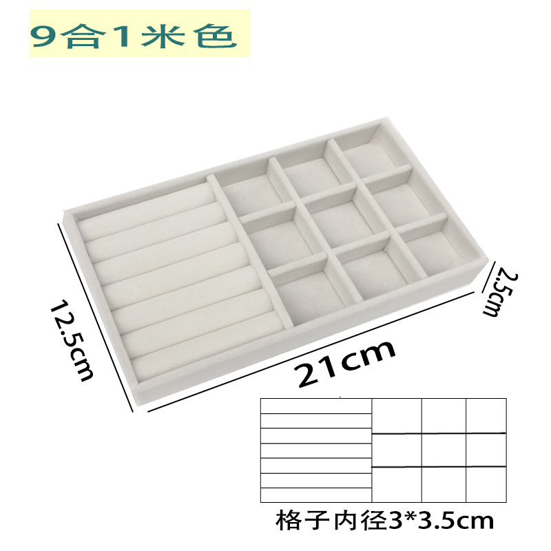 Muestra de joyería negra de alta calidad de tela de vello para ver paletas de joyería caja de almacenamiento collar de joyería anillo bandeja de visualización image 49
