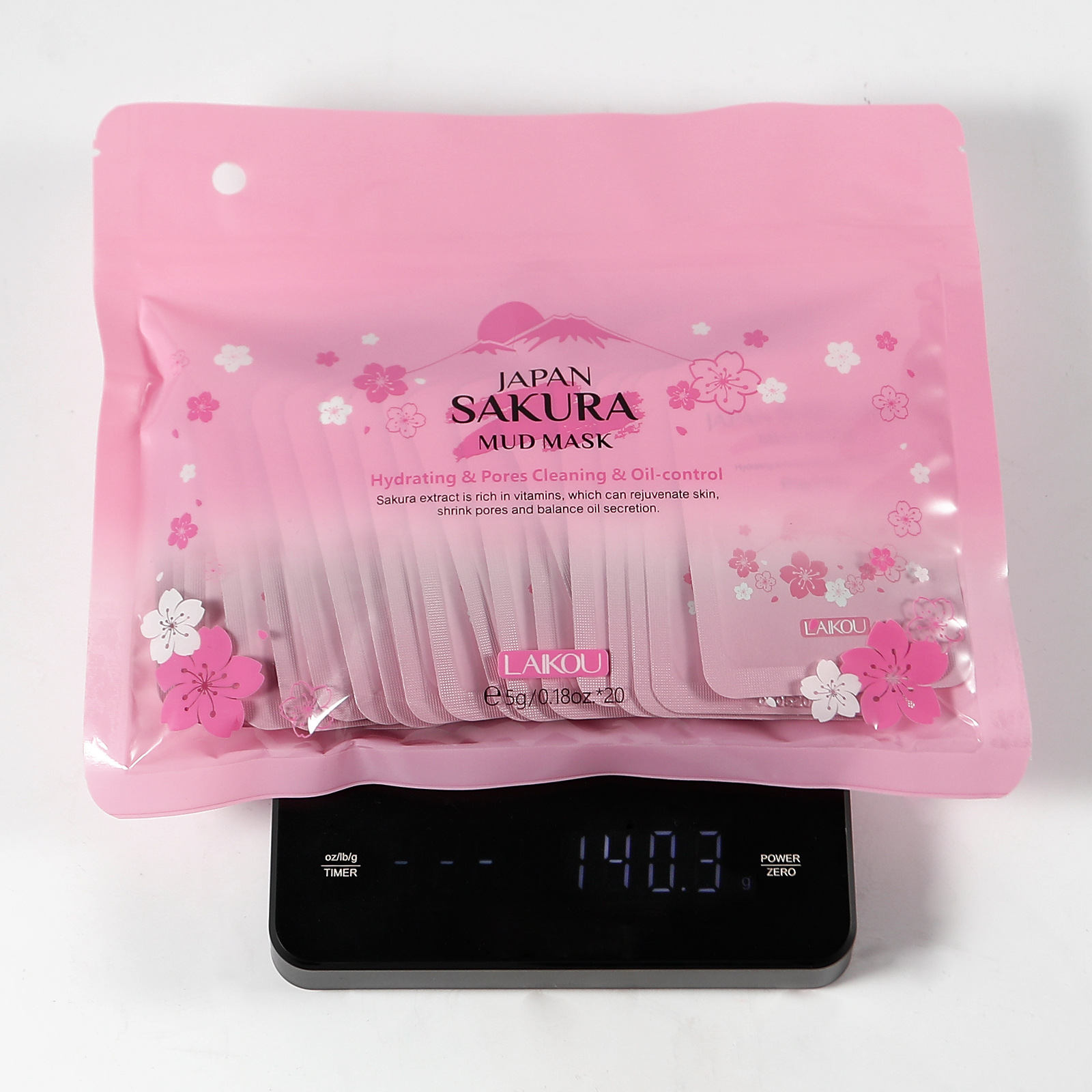 Cross-border new product Laikou Cherry Blossom Mud Mask 5g*20pcs Hydrating, pore-cleaning and moisturizing, available for wholesale from the manufacturer undefined