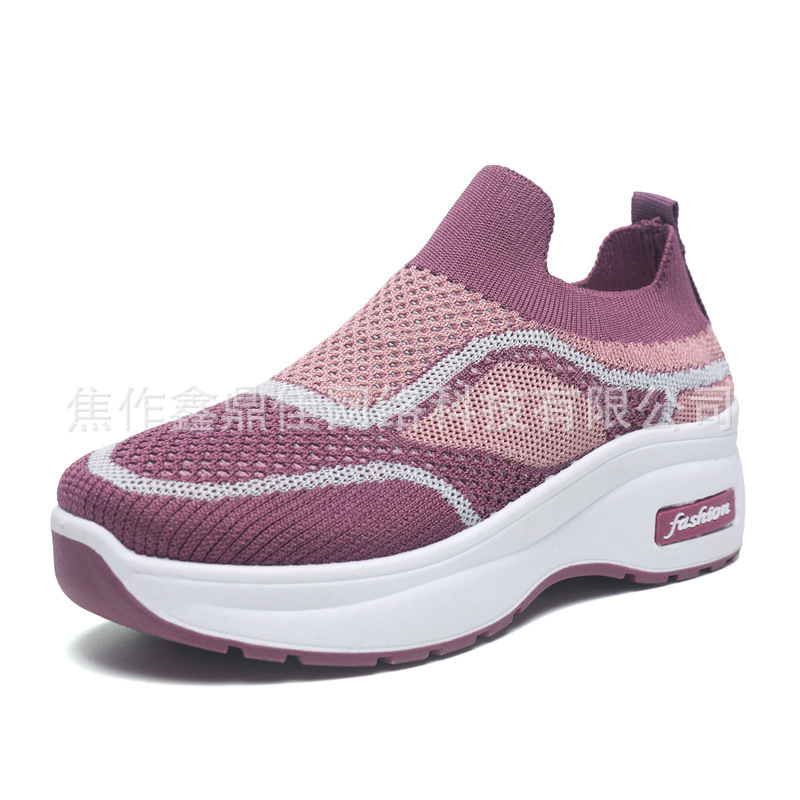 Women's Shoes, Thick-Soled Height-Increasing Shoes, Fly-Knit Breathable Mesh Shoes, Drop-Shipping Casual Shoes, Comfortable and Breathable Women's Shoes, Thick-Soled Height-Increasing Shoes, Fly-Knit Breathable Mesh Shoes, Drop-Shipping Casual Shoes, Comfortable and Breathable