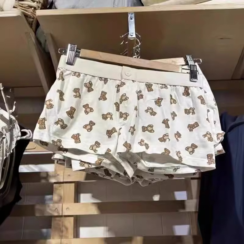 BM Style American Style Three Button Cute Bear Shorts Home Pants Women's Bm Hot Pants Stretch Sports Base Shorts BM Style American Style Three Button Cute Bear Shorts Home Pants Women's Bm Hot Pants Stretch Sports Base Shorts