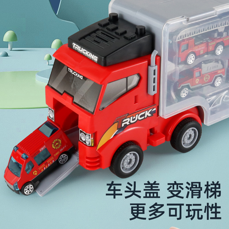 Envío Gratis, juguetes para niños, conjunto de camión maletero grande, vehículo de ingeniería de aleaciones, camión de bomberos, coche de juguete para niño, venta al por mayor