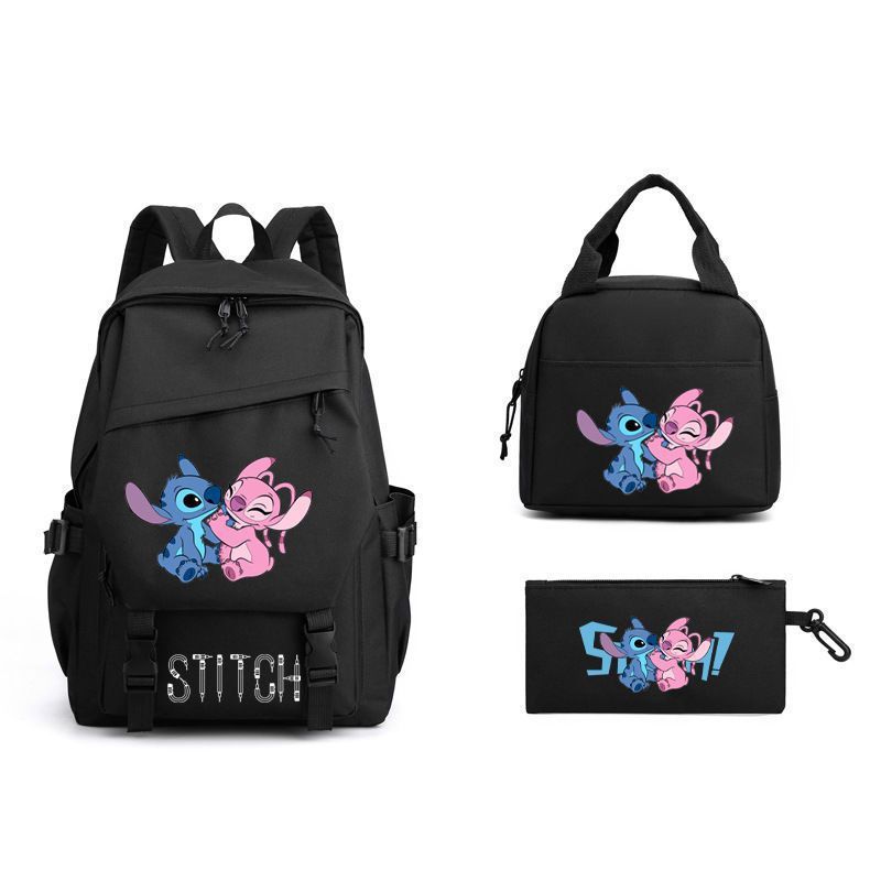 Star Baby Stitch mochila bolsas de almuerzo + bolsas de bolsillo bolsas de hombro bolsas escolares de tres piezas