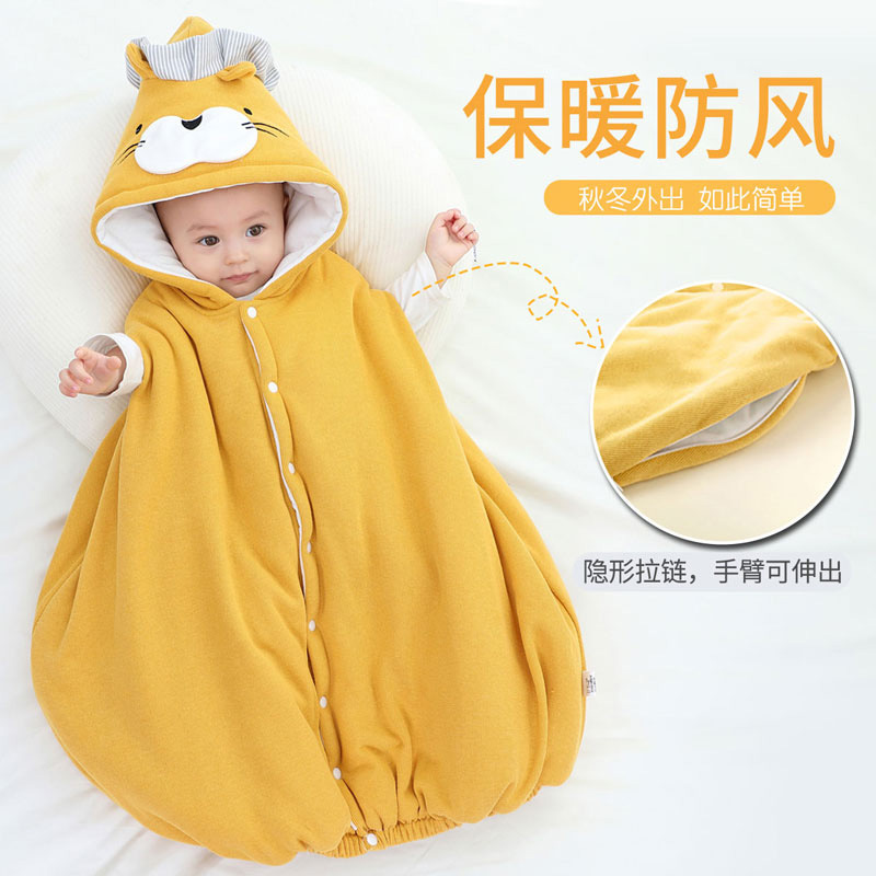 Baby cloak coat for autumn and winter outdoor wear, children's windproof blanket, suitable for 0-6 month old, factory dropshipping one piece.