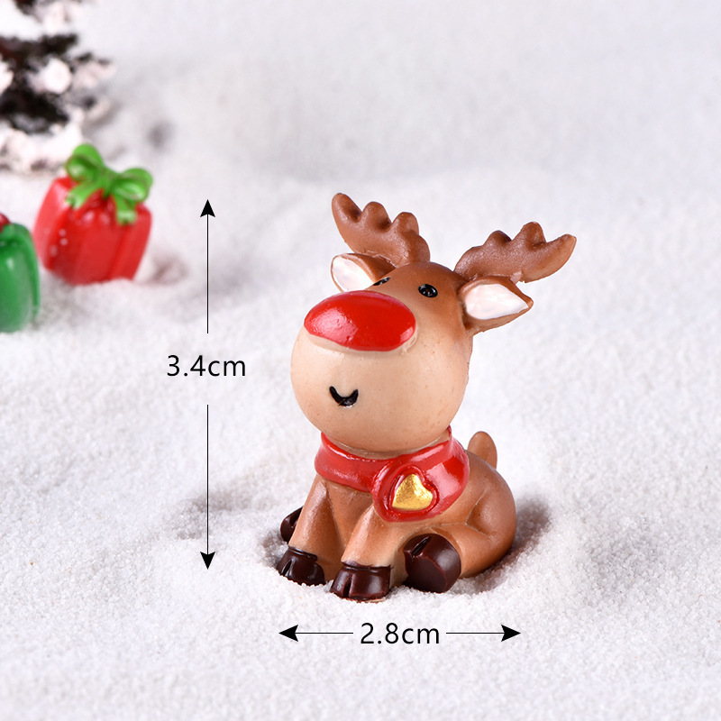 新しいサンタクロース雪だるま装飾アクセサリーマイクロ風景クリスマスソックスギフトベル樹脂小さな装飾品|undefined