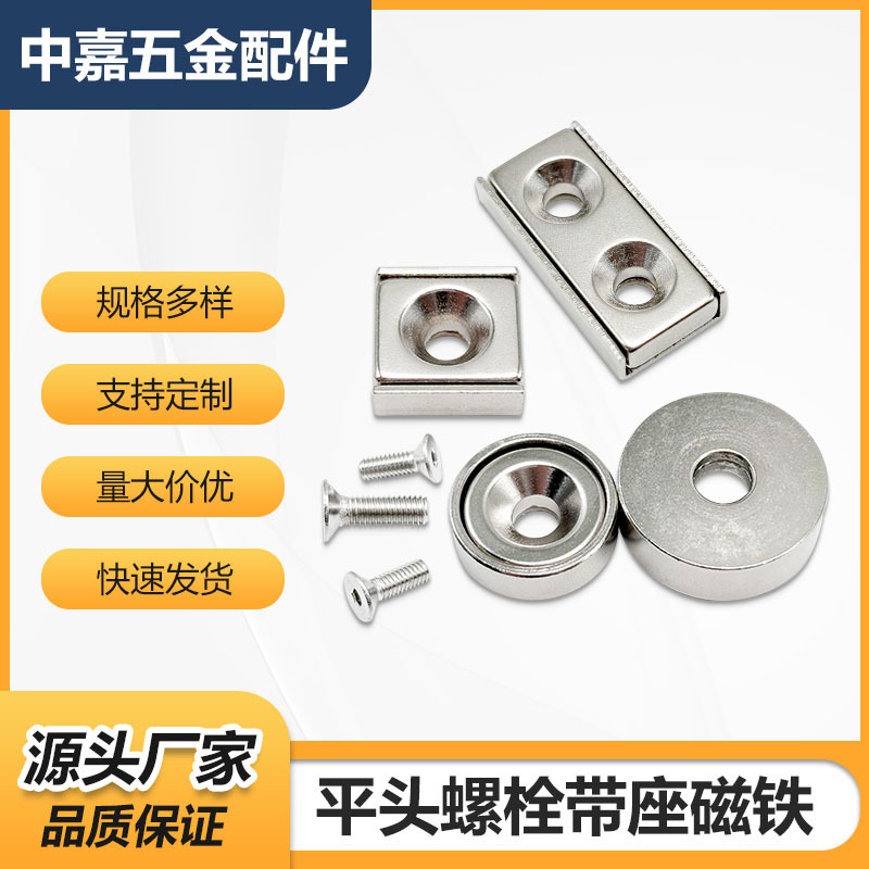 BMF01/11/21带座磁铁 平头螺栓止动型平头螺栓带座强力磁铁厂家