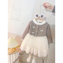 F 27117 Girl's Knit Mesh Dress Ůͯᘿ�ȹ