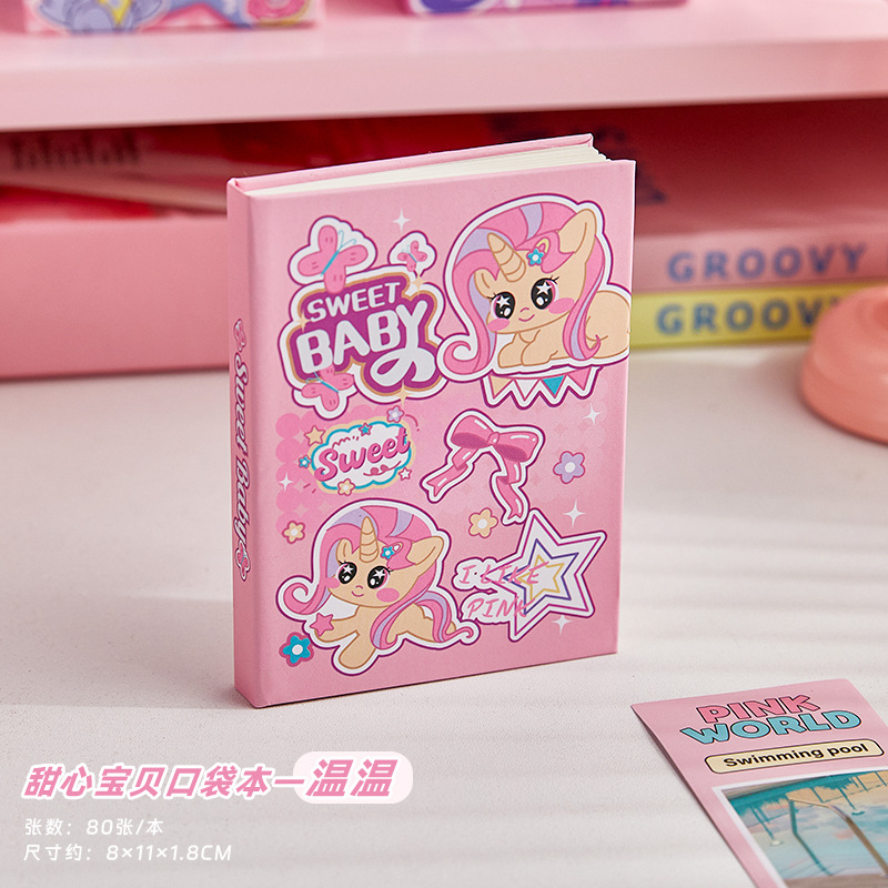 Cuaderno de bolsillo de queso oso lindo portátil de alto valor de visualización de grasa de los estudiantes portátiles mini libro de palabras a7