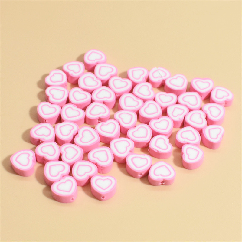 100 PCS/Package Soft Clay Heart Shape Beads display picture 8