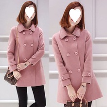 毛呢外套中长款女装2023春季新款韩版修身显瘦百搭上衣呢子大衣潮