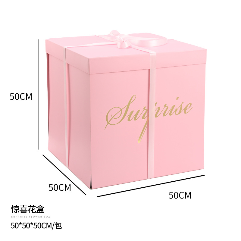 Caja de embalaje de regalo floristería arte floral Día de San Valentín plegable creativo byi doble vuelo embalaje de flores caja de flores sorpresa