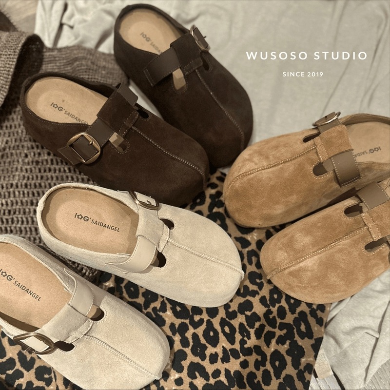 【Lan Guan】25Ss|Peanut Toast 5cm Birkenstock-Style Closed-Toe Mule Slippers, Comfortable and Versatile Women's Outdoor Slippers 【Lan Guan】25Ss|Peanut Toast 5cm Birkenstock-Style Closed-Toe Mule Slippers, Comfortable and Versatile Women's Outdoor Slippers
