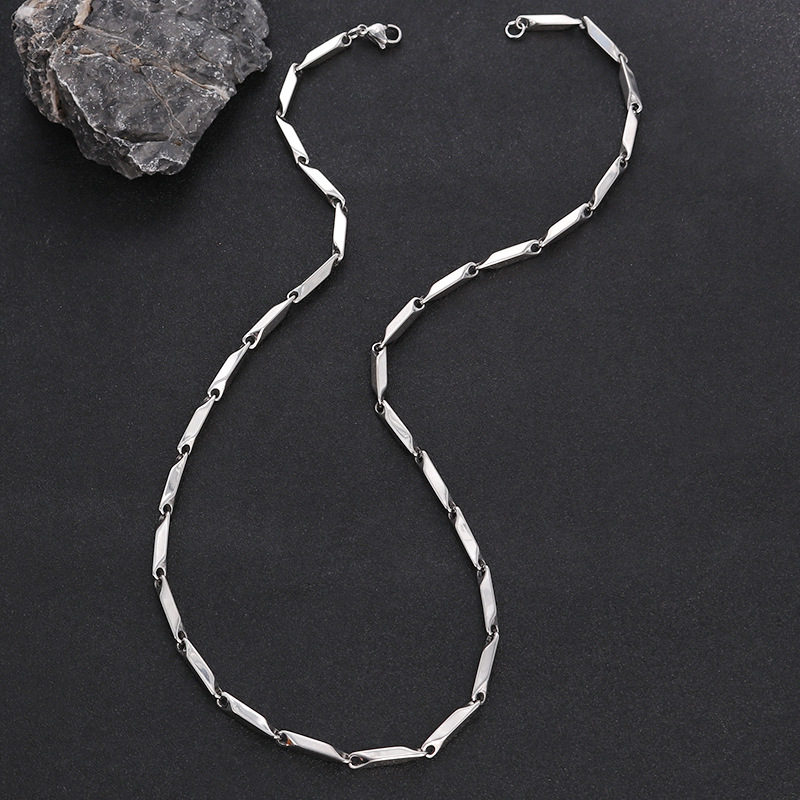 Herren Cuban Link Armband Aus Edelstahl Wasserfest Schmuck_voghion.com