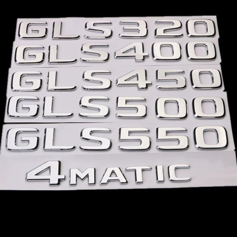 New Mercedes-Benz GLS320 GLS400 GLS450 GLS500 4MATIC car emblem, lettering, tail emblem, and rear emblem