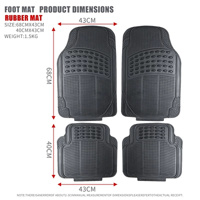 Cross-Border Popular Tpe Universal Car Floor Mats for All Models, Wear-Resistant, Dirt-Resistant, Non-Slip Floor Mats for Europe, America, and Southeast Asia (Universal Foot Pad) - ordinary-floor-mats