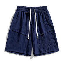 男裤夏季薄款2025新款五分裤休闲裤男速干裤松紧腰短裤户外运动裤